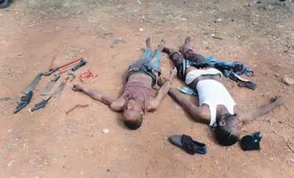 Armed Robbers Killed During Heavy Shootout With Policemen In Ibadan. Photo